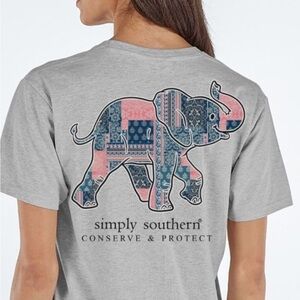 Simply Southern Pink and Blue Elephant Tee